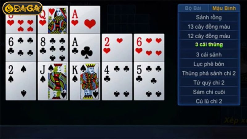 Các tổ hợp bài trong game mậu binh Các tổ hợp bài trong game mậu binh